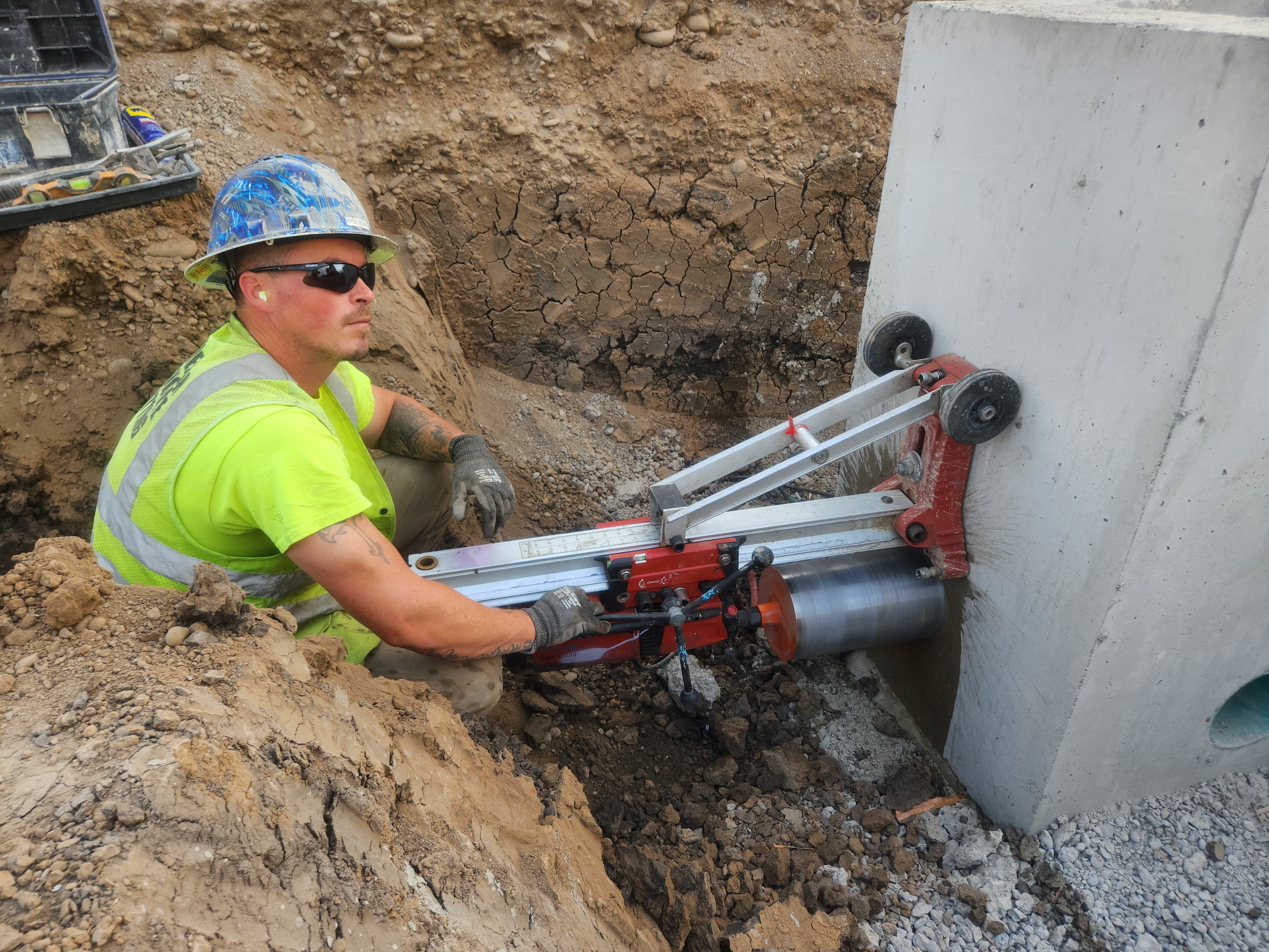 Cięcie betonu tarczą – realizacja Servicedrill